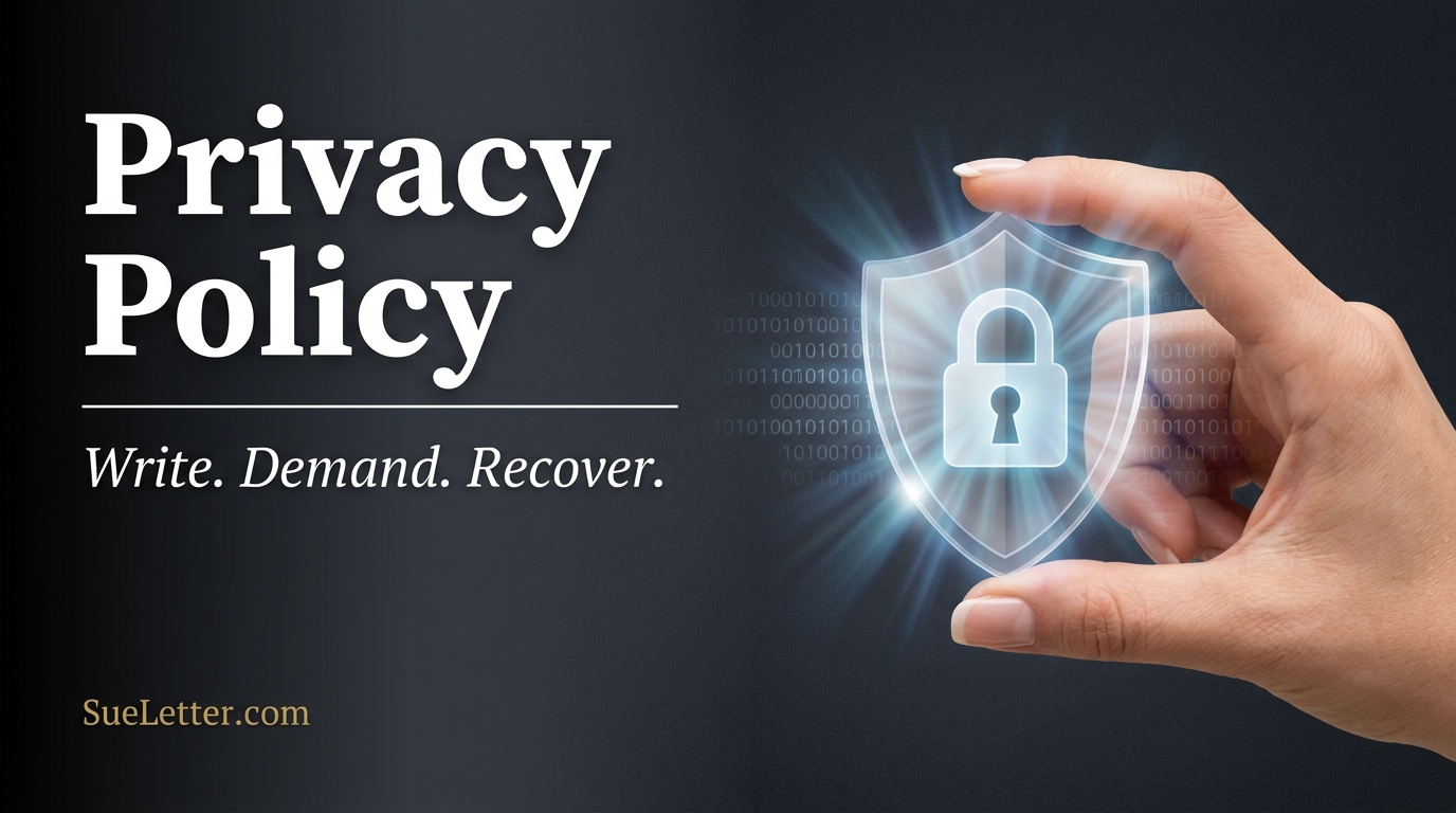 SueLetter Privacy Policy – Data Protection & User Privacy for AI Demand Letter Generator