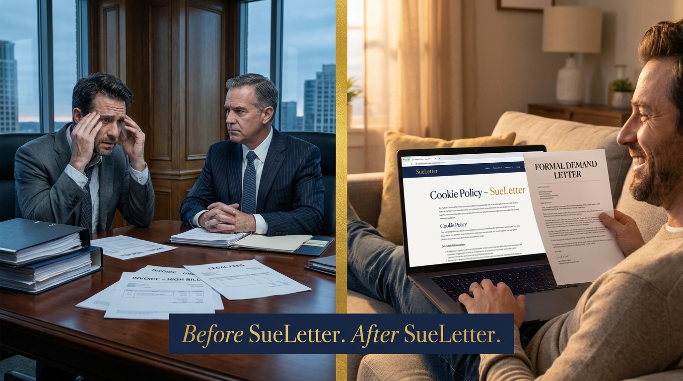 SueLetter Cookie Policy - AI demand letter generated without lawyer fees